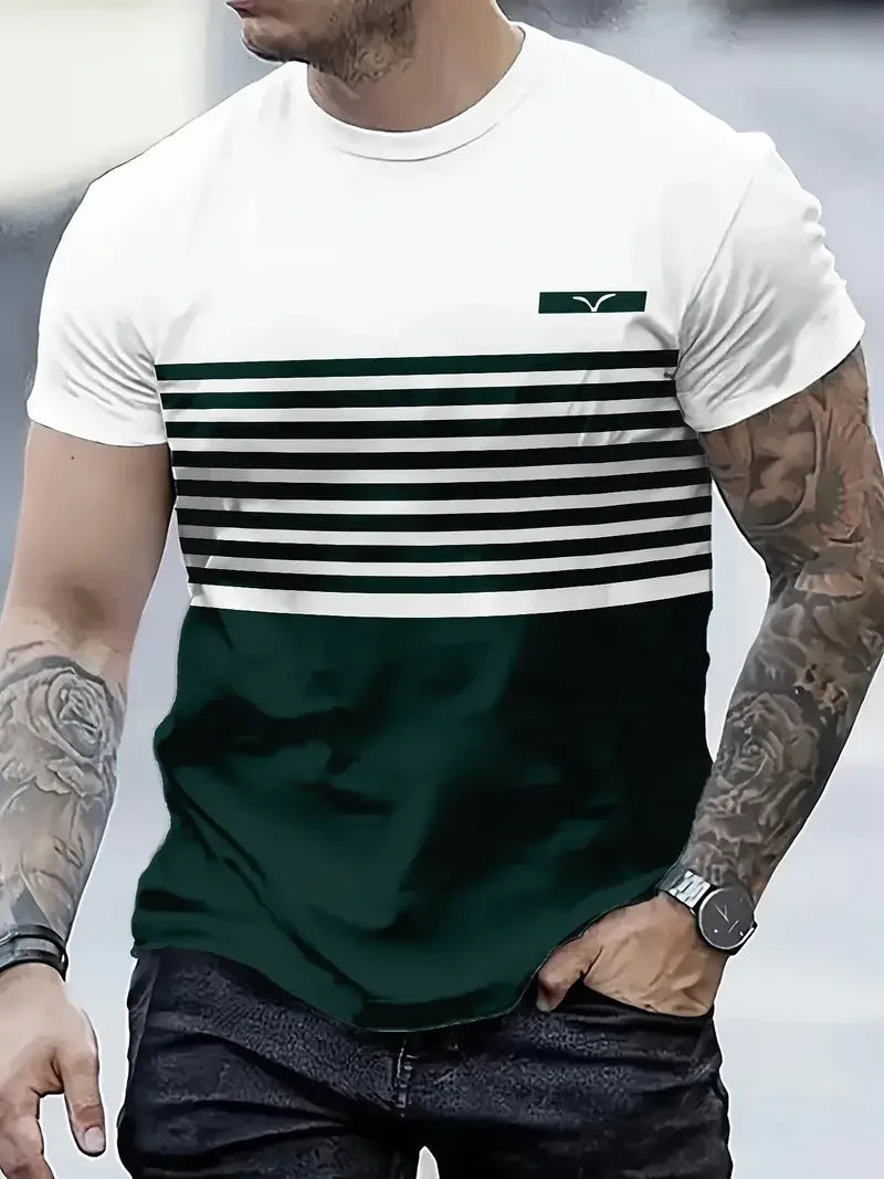 Men's Stripe Print T-Shirt