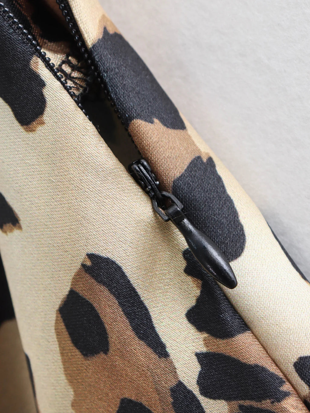 Women's Leopard Print Satin Skirt