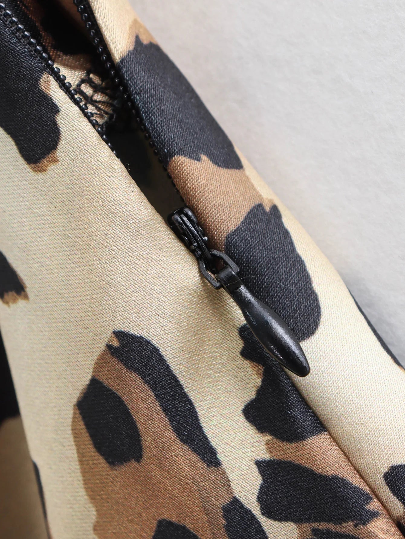Women's Leopard Print Satin Skirt