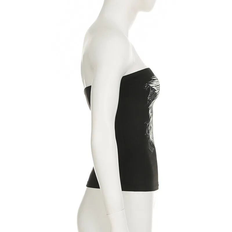 Women's Graphic Print Tube Top