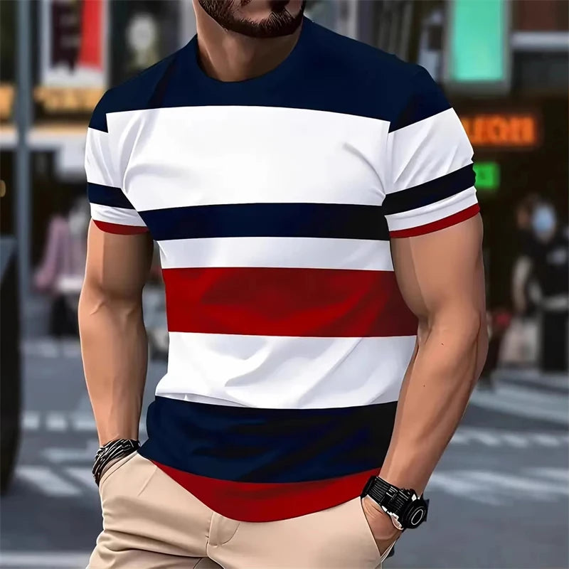 Men's Contrast Stripe T-Shirt